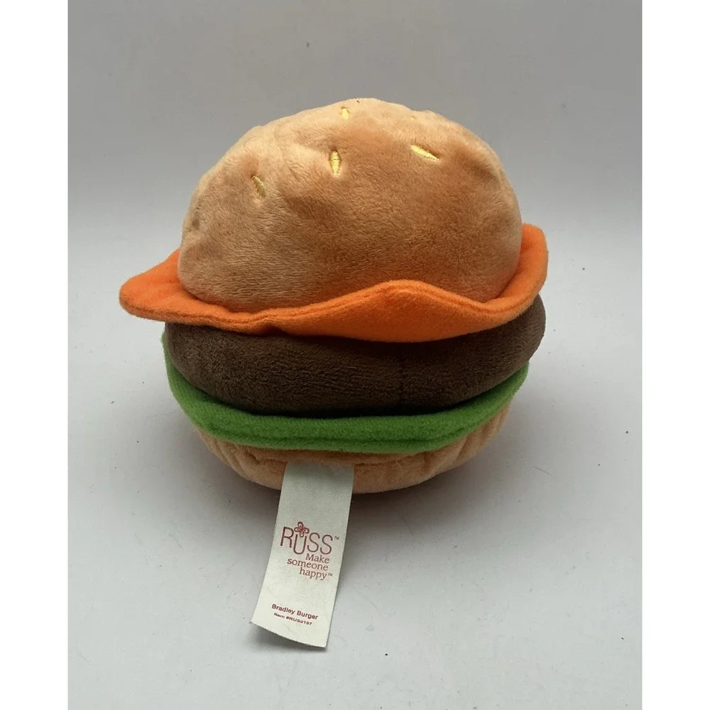 Russ Snackeez Bradley Burger Plush Cheeseburger 5